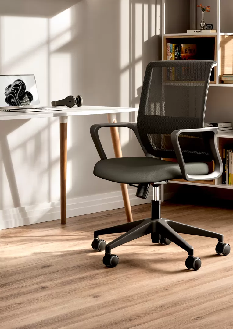 Cadeira para Escritório ELITE FLEX Presidente - Assento Estofado / Encosto em Tela - Cadeiras Home Office